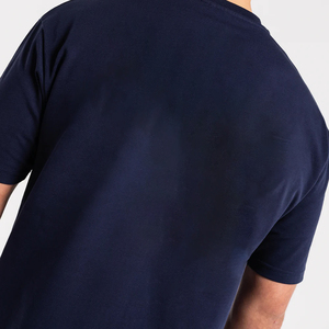 Camisetas Publicitarias Personalizadas Azul Marino para Hombre, Poliéster/Algodón, Anti-Pilling, Letras de Alta Calidad, Venta al por Mayor, Stock Regular - Product Image 6