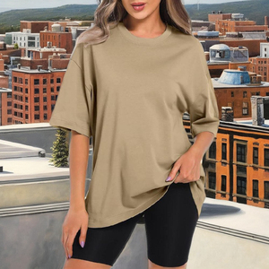 ZZH YF948 Women's Summer T-shirt Breathable Canvas <b>Rainbow</b> & Dot Print Logo Detail Versatile Top Limited Time Special Offer - Product Image 2