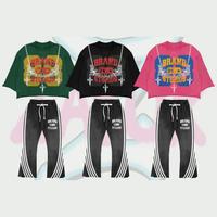 Ropa Deportiva Activa, Camisetas y Pantalones Deportivos de Tela de Algodón, Conjuntos Deportivos de Entrenamiento, Diseño Personalizado, Impresión, Moda Urbana, Traje Deportivo