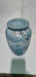 Urna de metal moderna para cenizas de adultos, capacidad de 3300ml con diseño único y tapa roscada segura, suministros funerarios duraderos - Product Image 2