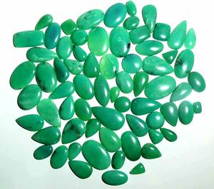 พลอยควอตซ์ทรงหลังเบี้ยสีเขียวธรรมชาติเกรด AAA พลอยหลวมชิ้นเดียวสำหรับทำเครื่องประดับ - Product Image 4