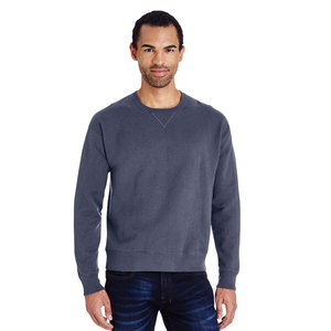 Sudadera de cuello redondo en blanco con logotipo personalizado 100% algodón de gran tamaño sudaderas para hombre al por mayor - Product Image 1