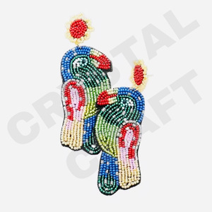 Lemonade Dangle <b>Earrings</b> New Arrival <b>Cross</b>-Border Handmade Beads Gold Trendy Creative for Parties Christian Style - Product Image 5