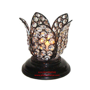 Portavelas votivo de cristal decorado para fiesta de boda, precio bajo, portavelas hecho a mano de Metal decorativo, venta al por mayor - Product Image 2