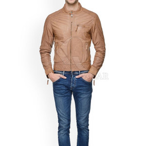 Veste en cuir décontractée pour homme, robuste, pour l'hiver, avec fermeture éclair sur le devant, réversible et légère, idéale pour les voyages et les sorties en soirée - Product Image 4