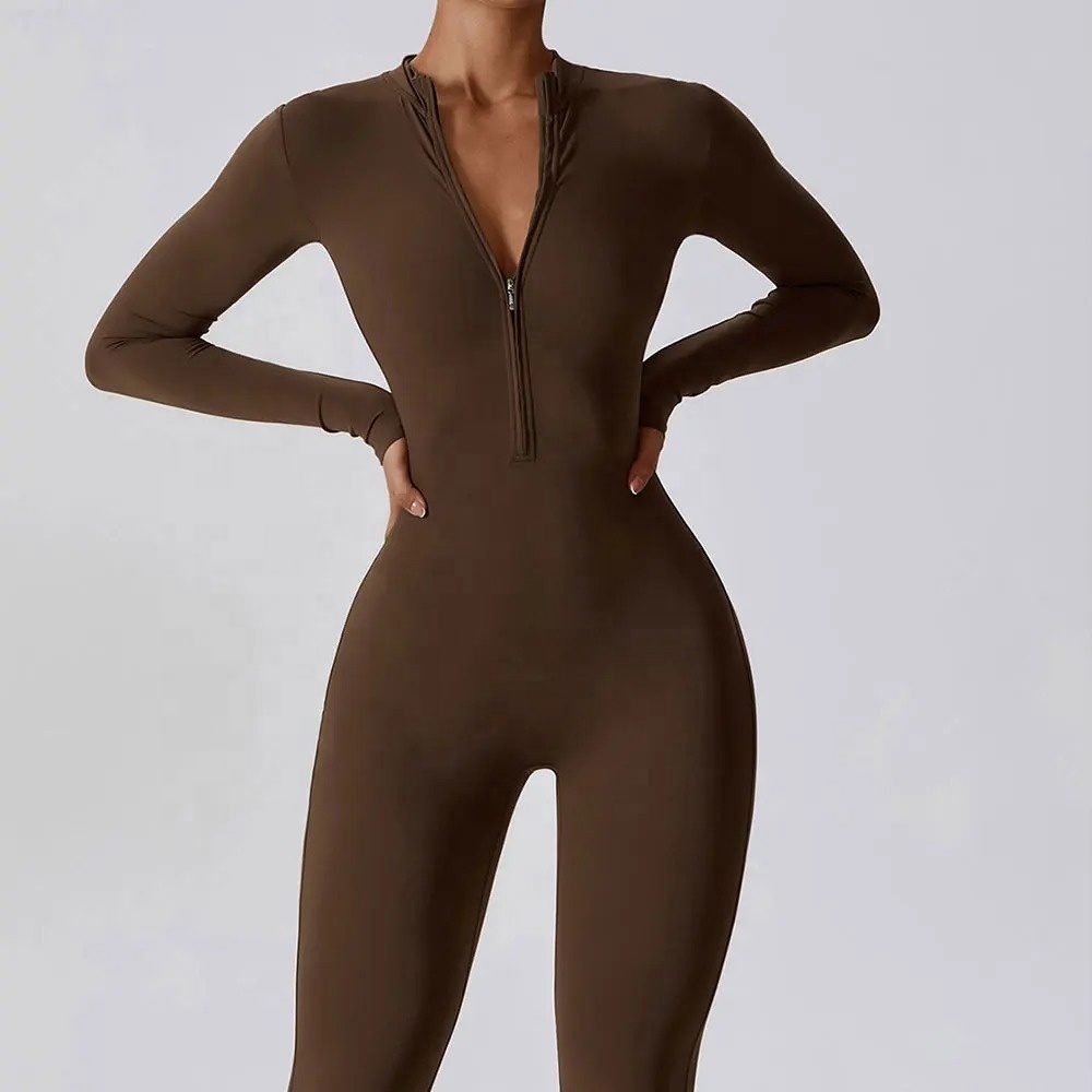 OEM Women's Gym Clothing Fitness Leggings Cropped Shirts Pullover Long Sleeves Sports Suit Active Wear 100% Cotton Eco-Friendly