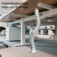 Organisateur de câbles vertical ventilé en plastique ABS réglable en hauteur pour sous le bureau