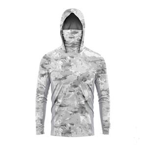 Personalizado bajo MOQ sublimación Impresión de secado rápido poliéster rendimiento pesca Sudadera con capucha UPF 50 camisa de pesca con capucha - Product Image 3