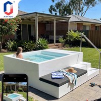 Piscine rectangulaire hors sol en FRP - Résistante aux UV, durable, facile à installer pour une utilisation extérieure à domicile