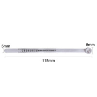 Ceinture de mesure professionnelle pour bagues, réglable, compatible US UK EU, outil de mesure de taille de doigt pour la fabrication de bijoux, logo personnalisé, DIY