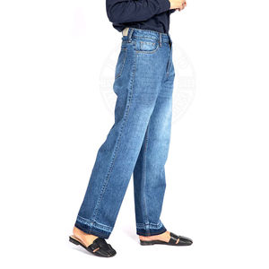 Vente chaude femmes Baggy Jeans taille haute ample décontracté Denim jambe large pantalon Multi poche nouveau Style Streetwear lavable 3D - Product Image 6