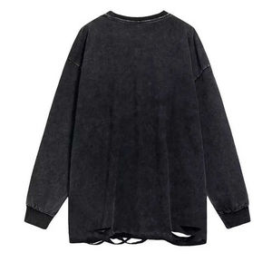 Sweat-shirt à manches longues style Tech Pack Distress BY BS, style basique, lavage à l'acide, manches longues, prix de gros - Product Image 6