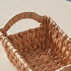 Handwoven Sustainable Water Hyacinth <b>Rectangular</b> <b>Basket</b> Tray Multi-Functional Tableware for Living Room <b>Storage</b> Serving Vietnam - Product Image 5