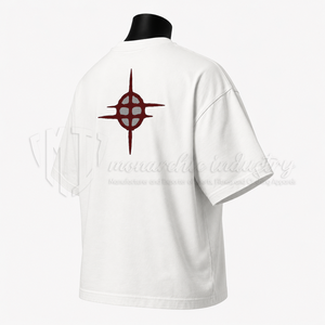 Camiseta de Algodón Blanca de Manga Corta para Hombre con Estampado Gráfico Rojo, Cuello Redondo, Corte Casual, Largo Regular, Estilo Urbano - Product Image 4