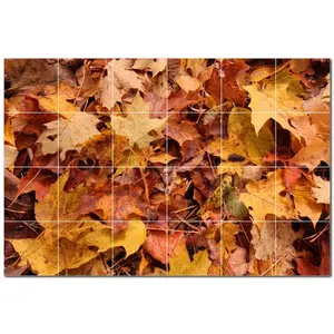 Mural de pared de baldosas de cerámica de otoño PT500038 25,5 "W X 17" H (24) 4,25 azulejos para decoración del hogar - Product Image 1