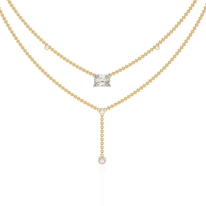 18K Gold Ladies <b>Necklace</b> with Lab Grown Diamond Beautiful Accessory - Product Image 1