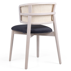 Silla de comedor de madera nórdica, sillas de comedor tapizadas sin brazos con cojín de cuero Pu para Hotel, restaurante, silla de madera - Product Image 3