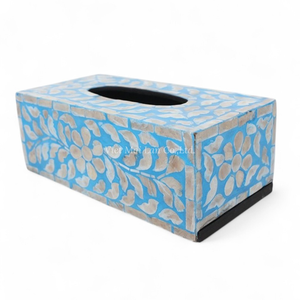 Caja de Pañuelos de Nácar Hecha a Mano al por Mayor, Caja de Pañuelos Decorativa con Incrustaciones de Concha - Product Image 3