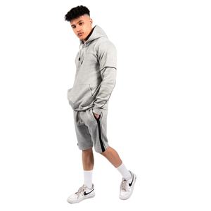 Ensemble moderne pour homme : sweat à capuche et short de sport en coton – Idéal pour l'été, la mode urbaine, la gym et l'entraînement – Personnalisation du logo OEM disponible - Product Image 1