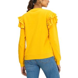 Sweat-shirt d'hiver pour femme de haute qualité 100% coton, design personnalisé décontracté, col rond doublé, tissu polaire court - Product Image 2