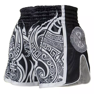 Pantalones Cortos de Boxeo Muay Thai con Logotipo Frontal Personalizado, Impresos, Transpirables, 100% Poliéster, Precio Directo de Fábrica, al por Mayor, para Gimnasio o Club - Product Image 2