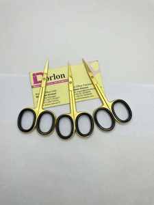 Tijera para uñas de belleza con etiqueta personalizada privada al por mayor, Tijera para manicura de acero inoxidable chapada en oro, Tijera para cutículas de uñas en Pakistán - Product Image 2