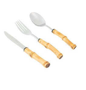 Modern Stainless Steel Cutlery <b>Set</b> with <b>Wooden</b> Handle Premium Flatware Stylish Dining Tableware for Home Family and Hotel Dining - Product Image 3