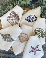 Serviettes de table en coton et lin style japonais Nature4u, brodées d'animaux marins, couleur, taille et logo personnalisés, pour la maison et les restaurants