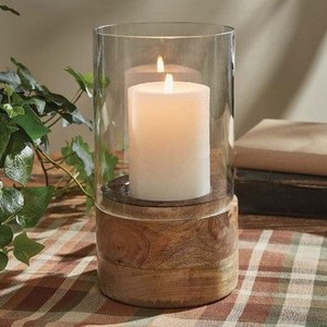 Portavelas Redondo de Madera Hecho a Mano de Lujo para Decoración Navideña y de Pascua - Product Image 4