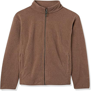 Veste polaire à manches longues, couleur unie, chaude, nouvelle conception, personnalisée, pour homme - Product Image 1