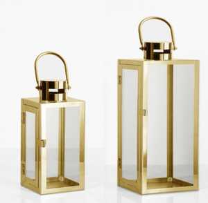 Lanterne à bougie en métal fer forgé de qualité supérieure, finition or antique, personnalisable pour la décoration de Noël à la maison - Product Image 4