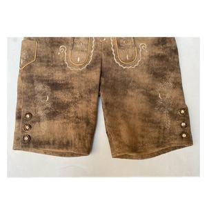 กางเกงหนังสั้นผู้ชายสไตล์บาวาเรียดั้งเดิม Oktoberfest แบบเยอรมัน Trachten - Product Image 4