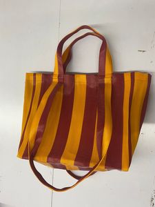 Venta al por mayor de bolsas de plástico a rayas tejidas de nailon reciclado PP ecológicas bolsas de la compra reutilizables y sostenibles en la India - Product Image 4