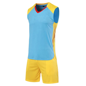 Uniforme deportivo transpirable de entrenamiento personalizado para hombre, camiseta de voleibol lisa de Color puro, venta al por mayor, estampado sublimado, talla XXXS - Product Image 3