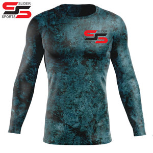 Protège-éruption personnalisé imprimé par sublimation MMA Rush Guard OEM MMA Protège-éruption pour hommes Chemise de compression à manches longues - Product Image 5