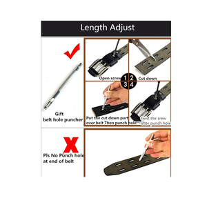 เข็มขัดหนังแท้สุดหรูมีลายนูนและขนาดเลือกยี่ห้อได้ตามต้องการ - Product Image 4