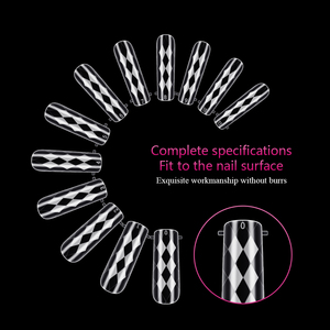 120 Pcs 3D Transparent Nail Extension Full Cover <span class=keywords><strong>Faux</strong></span> <span class=keywords><strong>Ongles</strong></span> Double Forme pour Salons et Maison DIY - Product Image 4