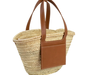 Sac en paille artisanal, panier en paille, sac naturel, sac de plage, sac fait main, sac marocain, panier marocain - Product Image 1