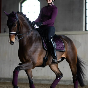 Almohadilla de sillín de doma inglesa con acabado satinado, cómodo forro interior relleno de poliéster, elegante equipo de equitación duradero - Product Image 6