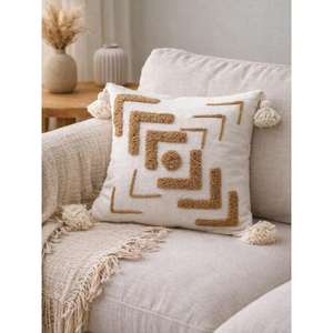 Funda de Almohada Marroquí Hecha a Mano, Funda de Cojín Tradicional Bereber, Cojín Decorativo Boho para Sofá, Almohada Decorativa de Algodón para el Hogar - Product Image 1