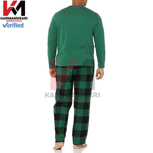 <b>Men's</b> Soft <b>Flannel</b> <b>Pajama</b> Sleepwear Set Warm Cozy 2-Piece Long Sleeve Top Pants Lounge Set Winter Button Down Sleep Shirt - Product Image 4