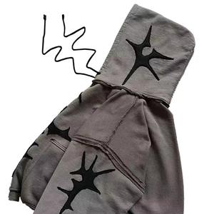 เสื้อฮู้ดดี้ผ้าฝรั่งเศสเทอร์รี่เนื้อหนาคุณภาพสูง ดีไซน์วินเทจแบบย้อมสีด้วยกรด ทรงปกติ ระบายอากาศได้ดี เหมาะสำหรับฤดูหนาว สีพื้น - Product Image 3