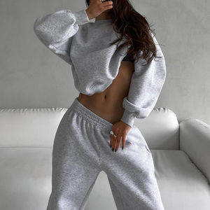 Conjunto Deportivo de Invierno de 2 Piezas Personalizado para Hombre, Sudadera con Capucha de Forro Polar, 100% Algodón, Ropa Deportiva Informal Sólida, Talla Grande - Product Image 3