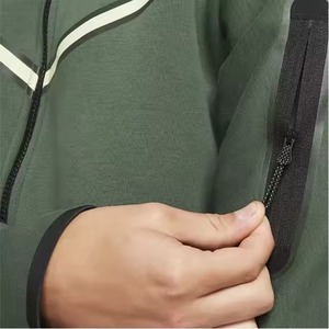 Survêtements pour hommes Tenues 2 pièces Survêtements pour hommes Survêtements athlétiques avec fermeture éclair complète Ensembles de sport actifs Création de logo personnalisé - Product Image 3