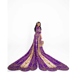 Robe de mariée Dirac Somalie en soie de luxe, coton et polyester, respirante, texturée, couleurs riches, robe de mariage africaine, cérémonies culturelles - Product Image 6