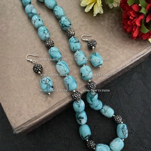 Collar de cuentas de resina ámbar de calidad superior con pendientes de cuentas Joyería de moda de STAR CRAFTS INDIA - Product Image 6