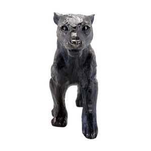 Venta caliente Cheetah Aluminio Hermosa Elegante Pantera Negra Estatua Arte Escultura Metal Artesanía - Product Image 1