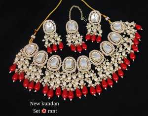 Indian Traditional Kundan Gold Plated Jewellery Set and Copper Necklace Set for Women and Girls Indian <b>Accessories</b> Jewlery Women - Product Image 3