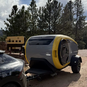 Remolque de Campamento Compacto en Forma de Lágrima de 11 Pies, Espacioso y con Múltiples Funciones para Parejas, con Cama y Almacenamiento - Remolques de Viaje - Product Image 5