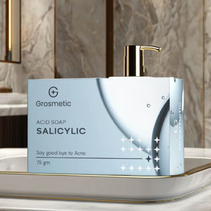 GIRNAR 100%, jabón salicílico natural orgánico, limpiador facial blanqueador e iluminador - Product Image 4